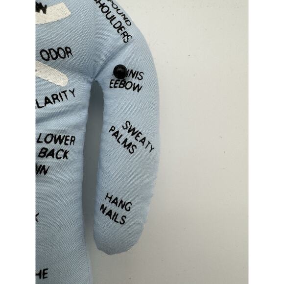 Male Voodoo Doll Blue Cloth Curse Enemies Help Friends Man Pins Novelty Hex - Picture 7 of 12